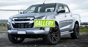 Isuzu truck with wheels
