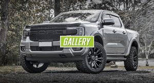 truck fitted with alloy wheels