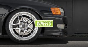 car fitted with an alloy wheel